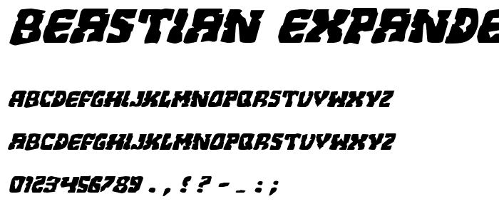 Beastian Expanded Italic font
